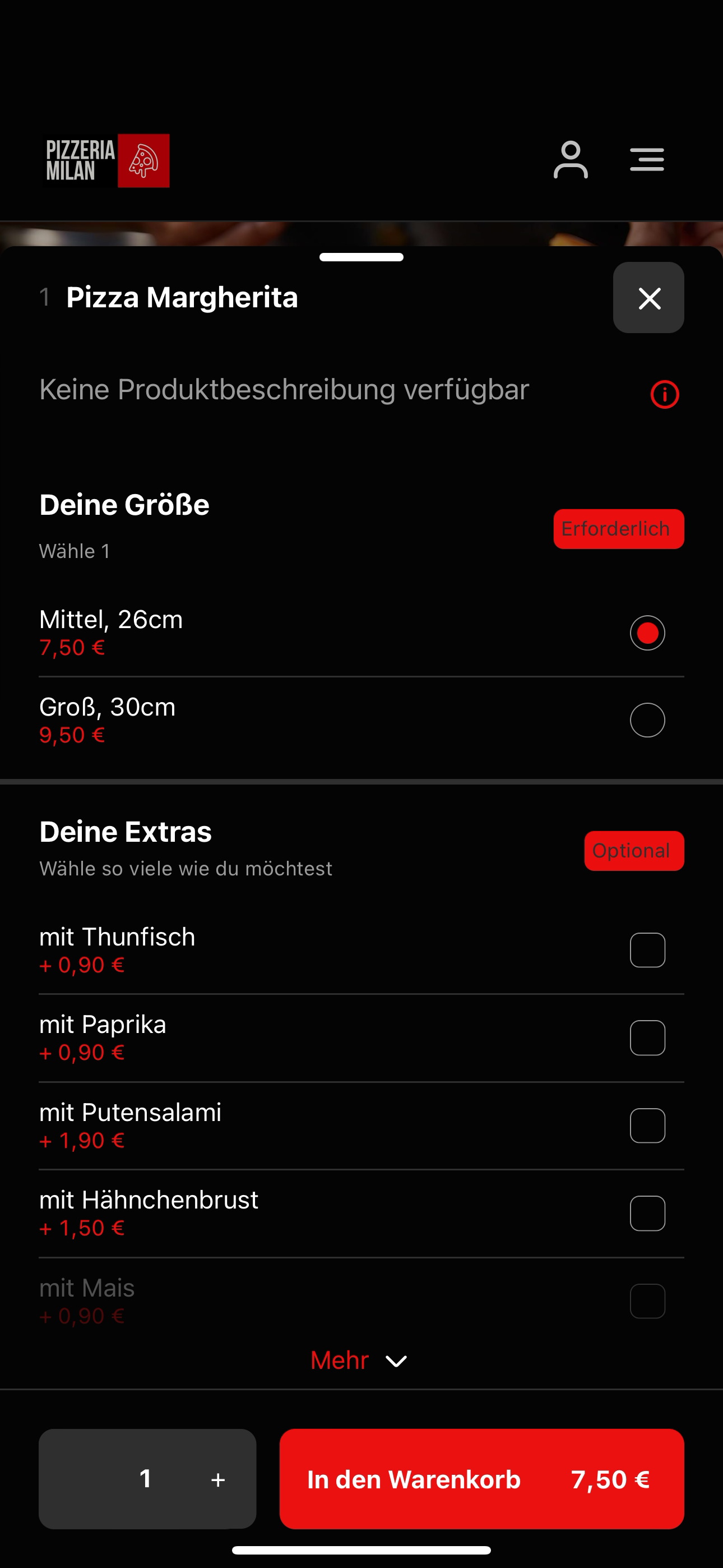 Pizzeria Milan Ibbenbüren screenshot 4