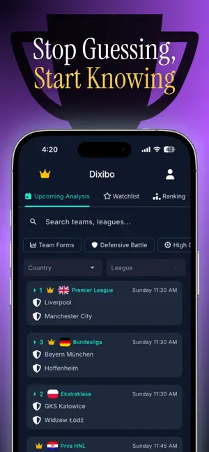 Soccer Analysis: Dixibo screenshot 1