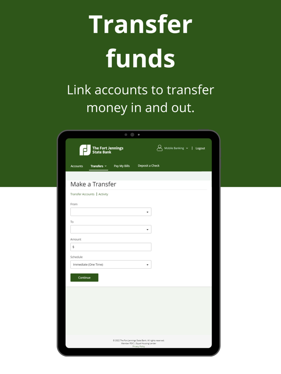 The Fort Jennings State Bank iPad screenshot 6 - Finance app