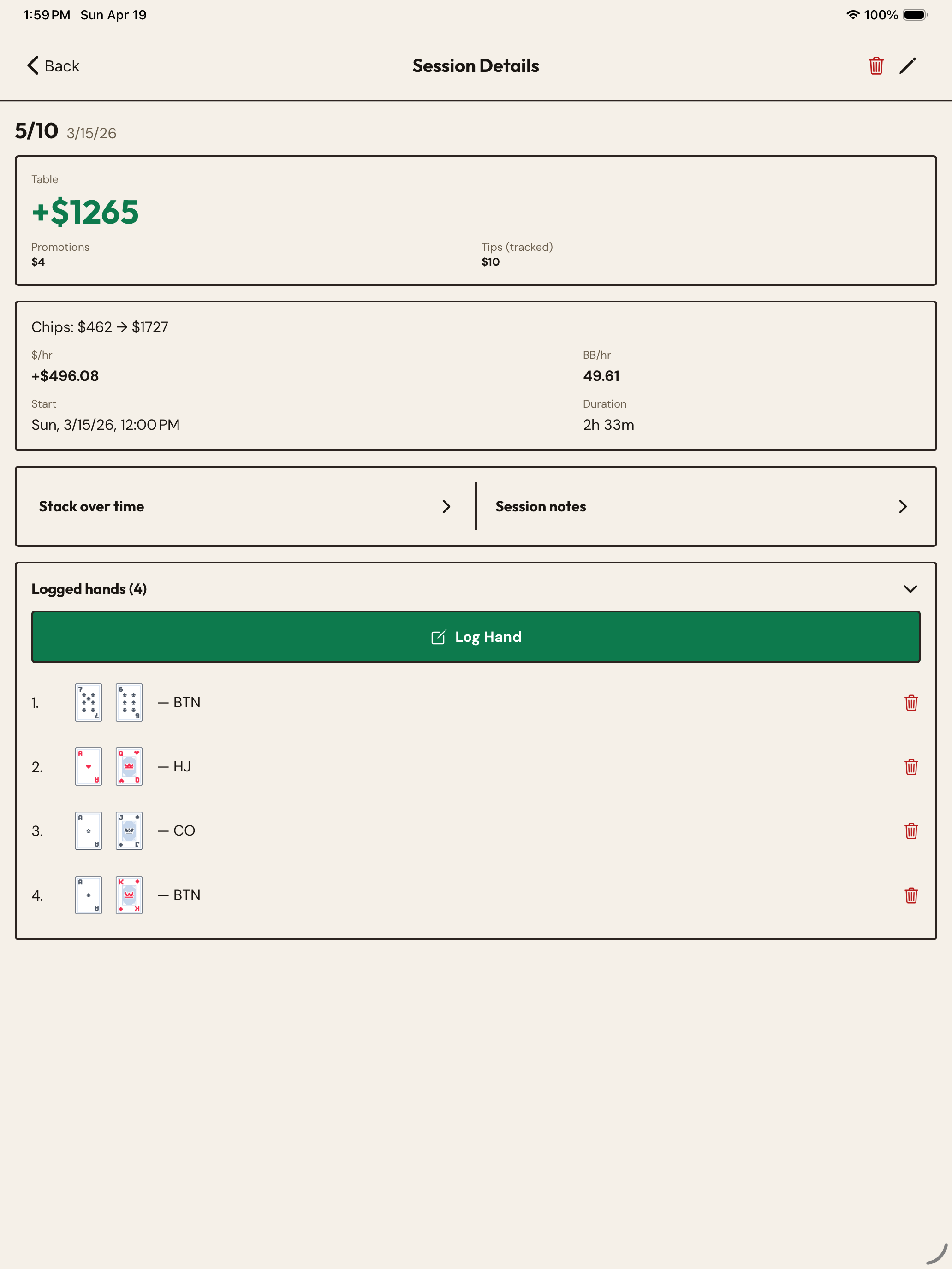 Poker Income Tracker screenshot 9