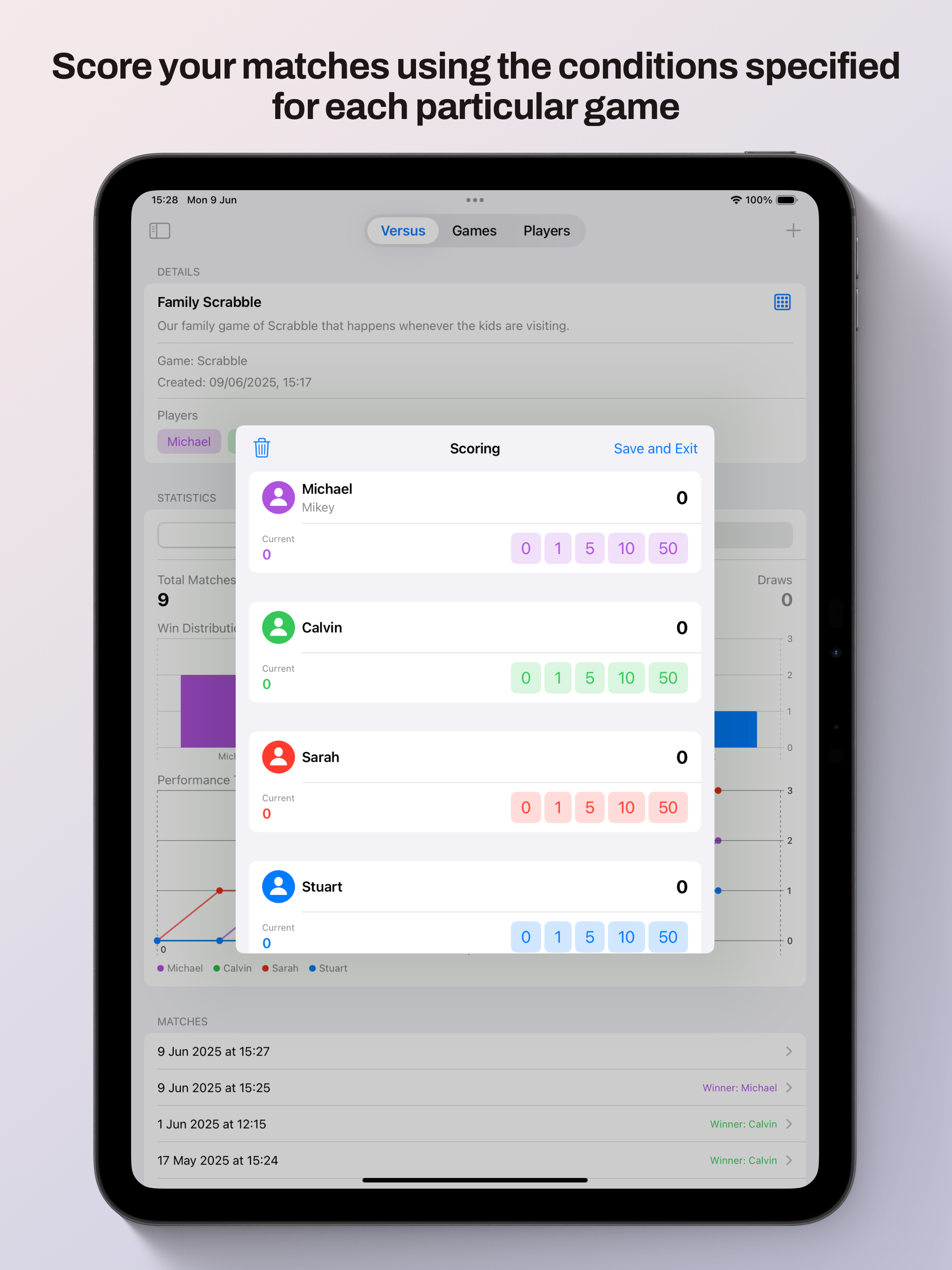 VERSUS: Scorekeeper screenshot 14
