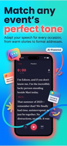 SpeechWriter: Eulogy & Toast iPhone screenshot