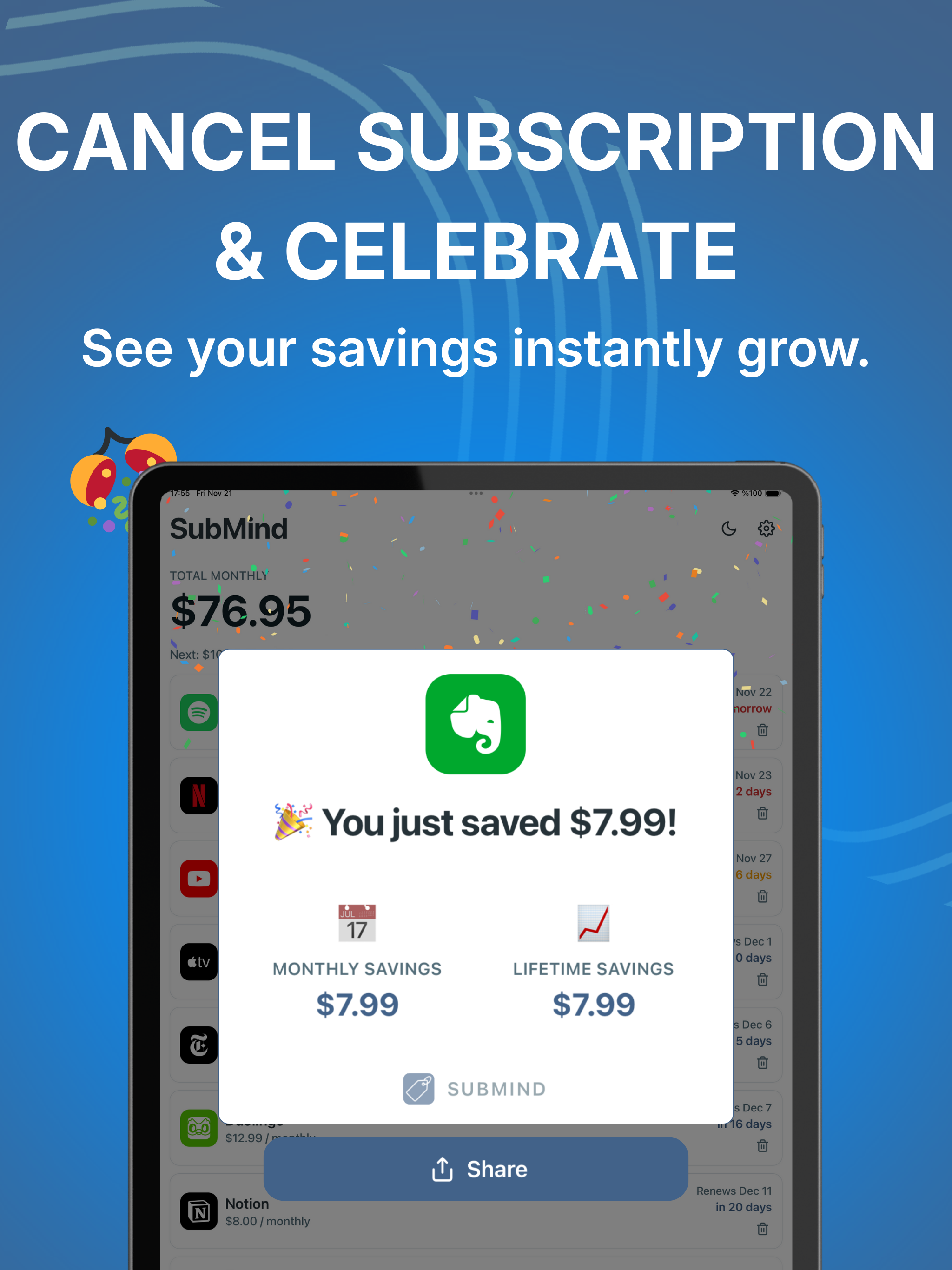 SubMind: Subscription Manager