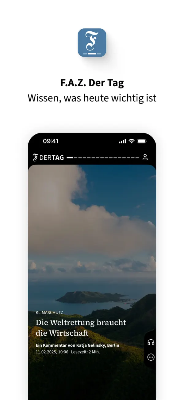 F.A.Z. Der Tag - Nachrichten iPhone App Screenshot 1 – Nachrichten