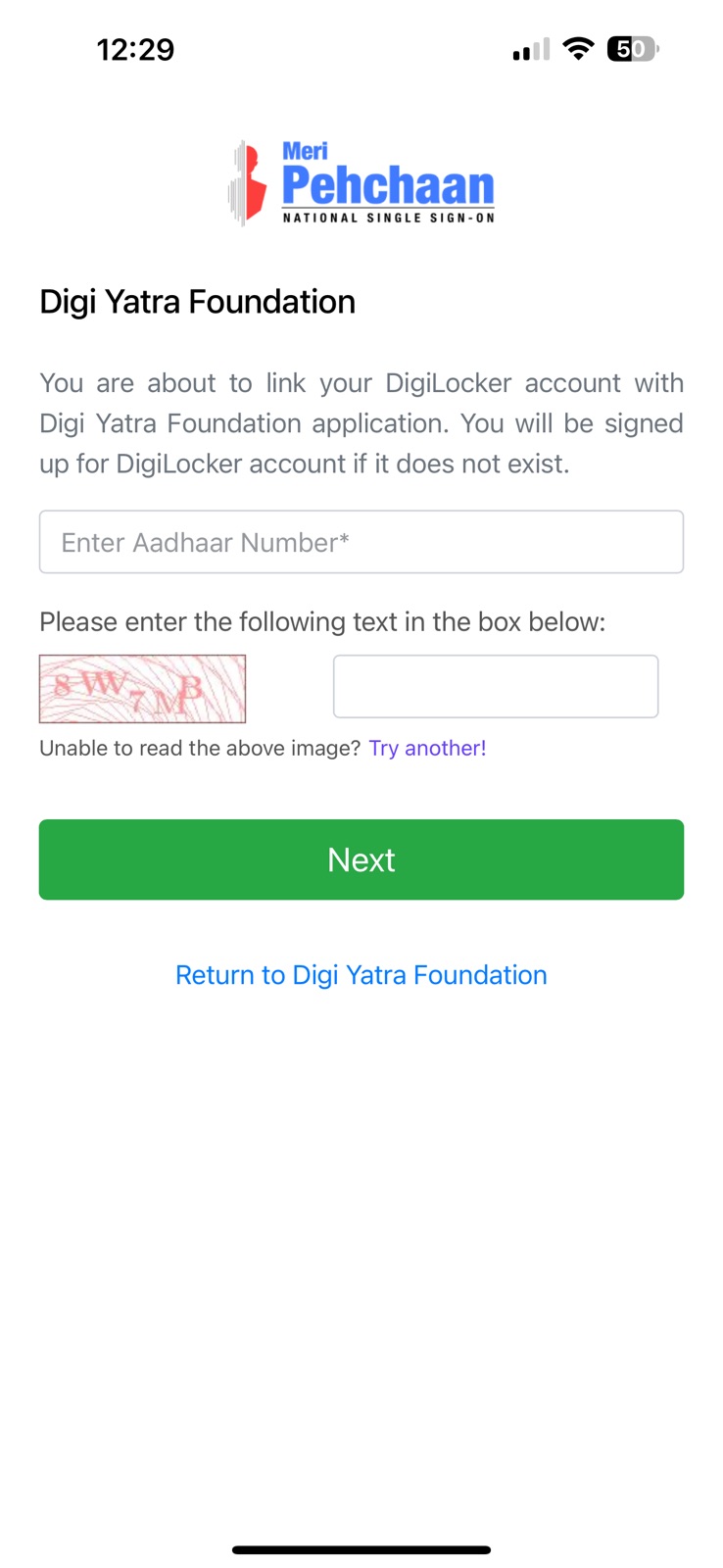 Digi Yatra iphone screenshot 2