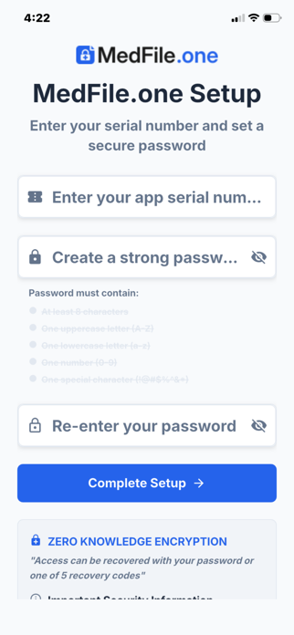 MedFileOne Screenshot 1 of 9