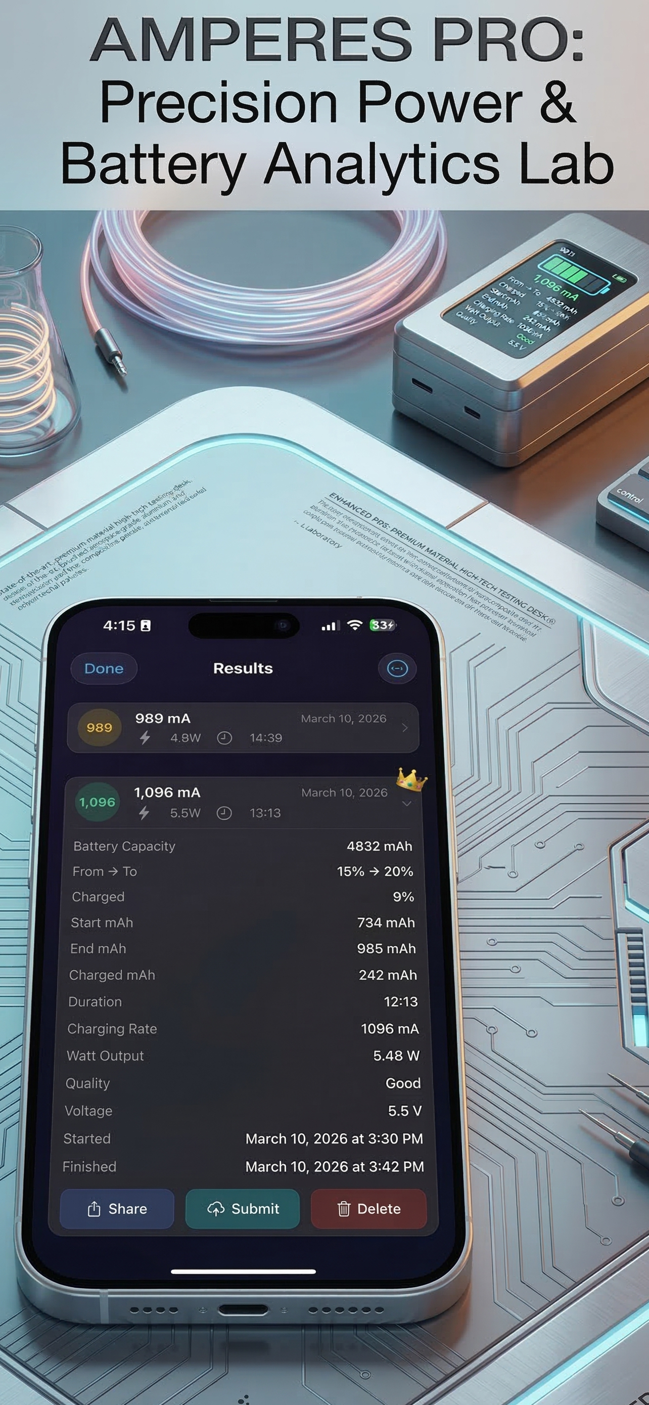 Amperes 4- battery charge info