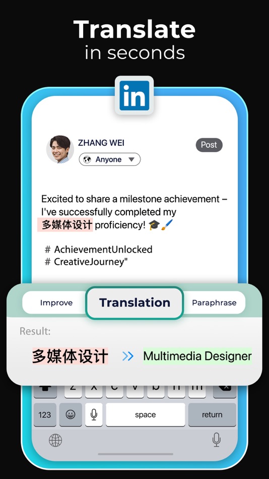 #6. W Keyboard AI Assistant (iOS) 由: Wowoo Dijital Hizmetler Limited Sirketi