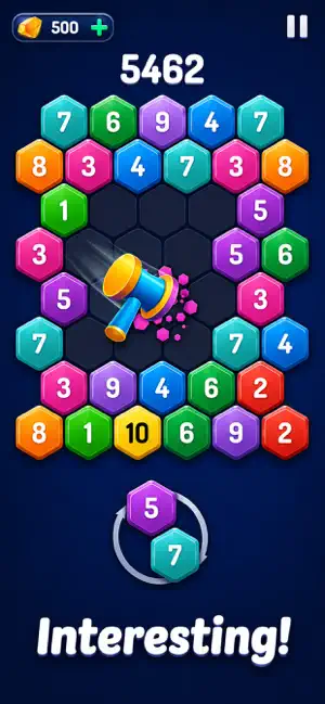Merge Hexa™ Number Puzzle Game screenshot 4