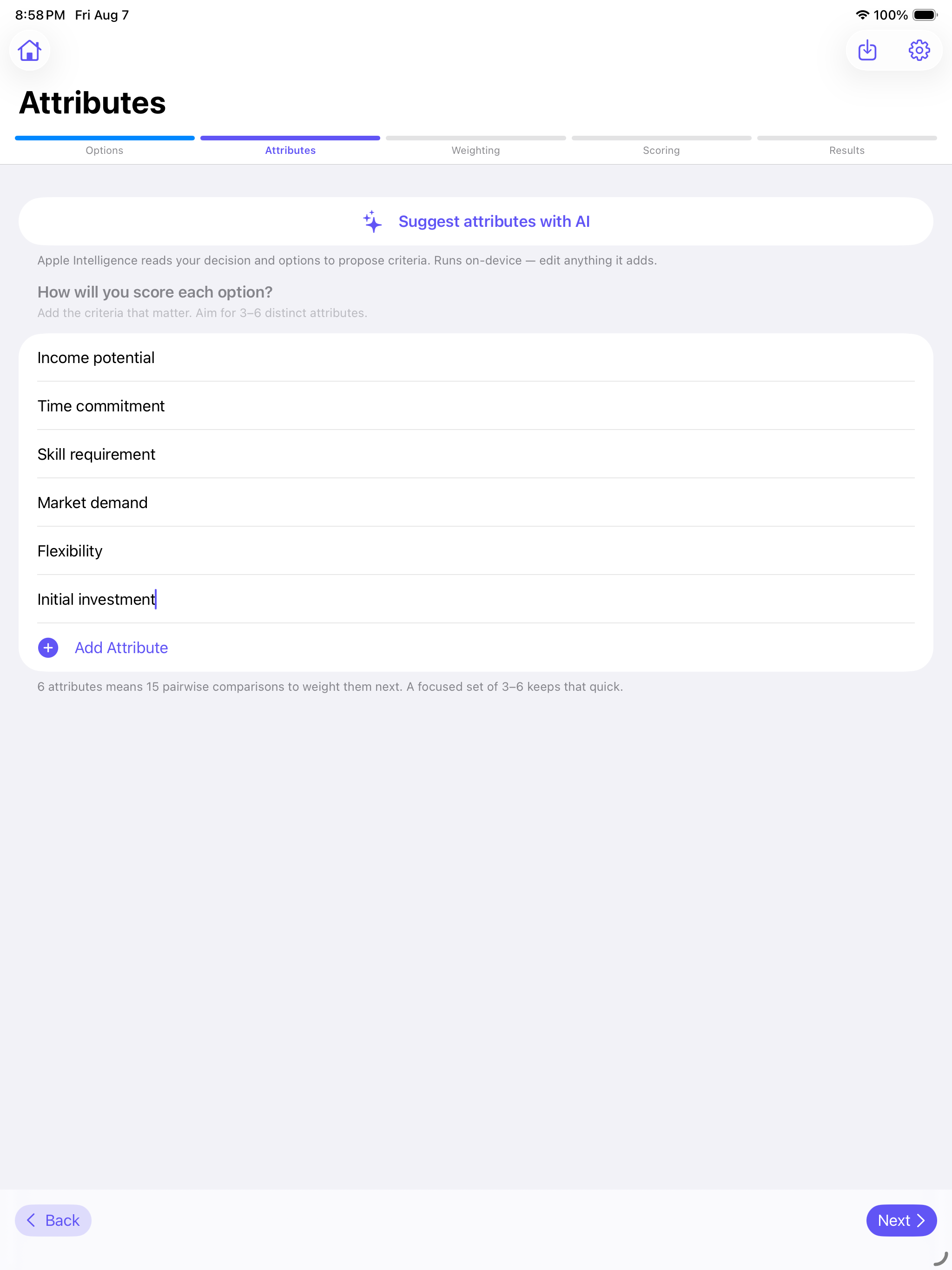 Decision Analyzer screenshot 11