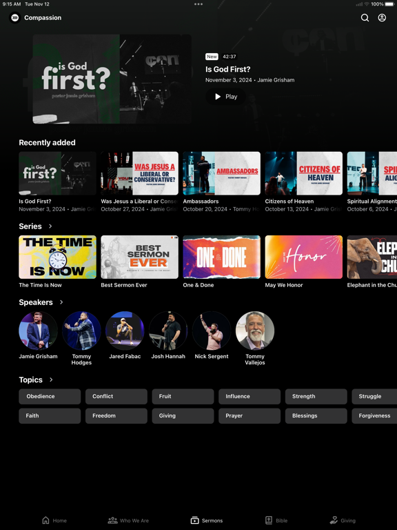 Compassion Dickson iPad screenshot 3 - Education app