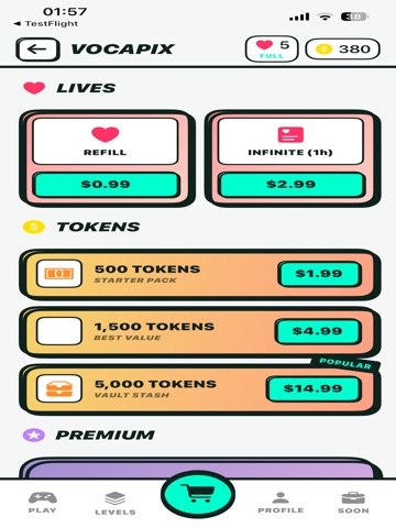 Vocapix iPad screenshot