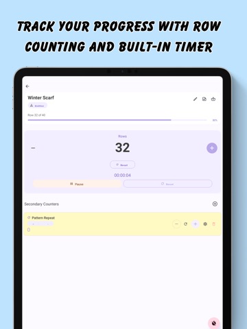 Crochet Row Counter Tracker ipad screenshot 3