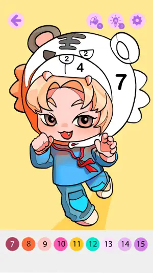 Chibi Idol Coloring by Number screenshot 3