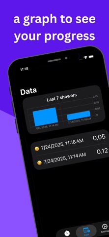 MyShower: Bath Timer & Log Screenshot 2 of 3