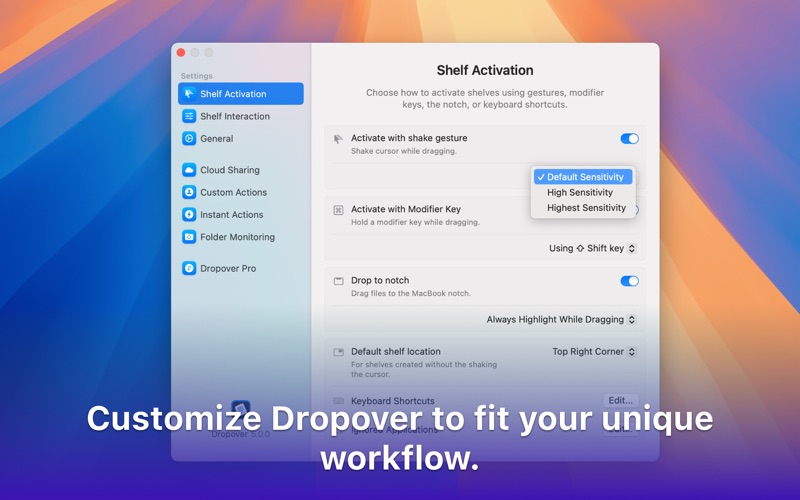 Dropover - Easier Drag & Drop Screenshot