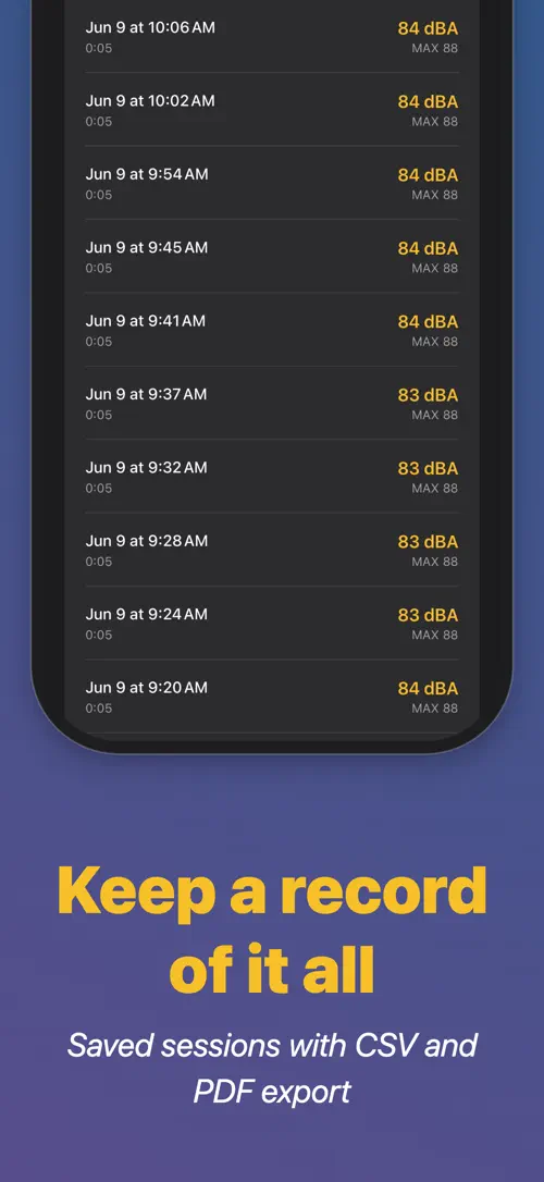 dB Meter Pro on iPhone: screenshot 5 of 5