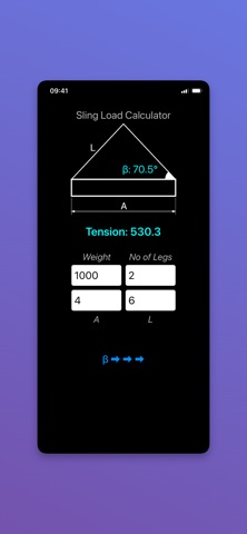 Sling Load Calculator Easy screenshot