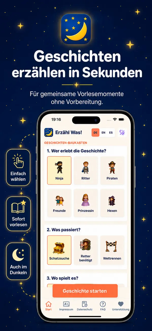 Screenshot #3 pour Erzähl Was! - Geschichten-App