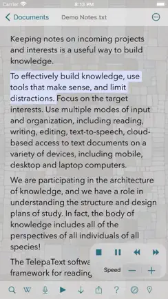 TelepaText - editor, speech iPhone image 1