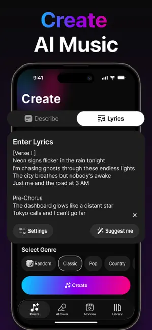 Tune AI Music & Song Maker iPhone screenshot 2