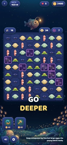 Deep Glow - Ocean Match iPhone screenshot