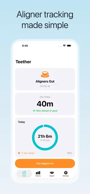 Teether: Aligner Timer screenshot 1