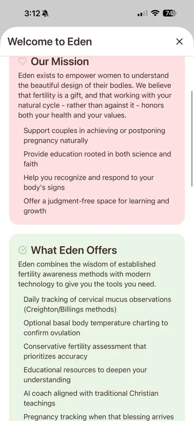 Eden Fertility screenshot 1