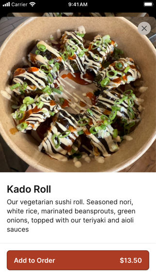 Kado Asian Fusion iPhone screenshot 3 - Food & Drink app