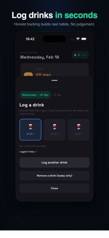 Two: Drink Less Tracker Screenshot 2 of 6