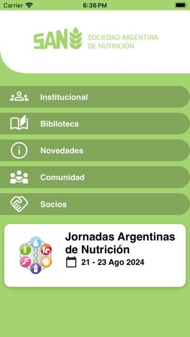 Sociedad Arg de Nutrición Screenshot