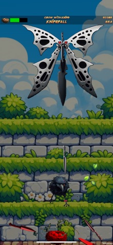 crow with knife KnifeFall Screenshot 3 of 4