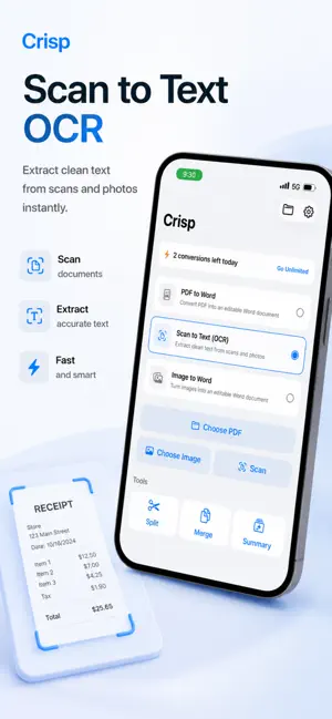 Crisp: PDF to Word & Scanner screenshot 3