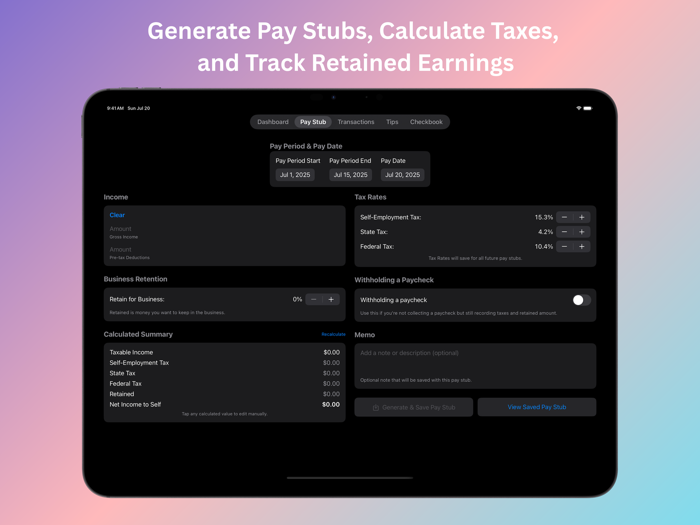 Self Employed Income  Tax