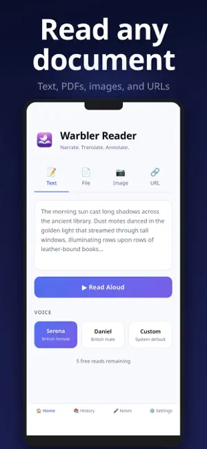 Warbler Reader screenshot 1