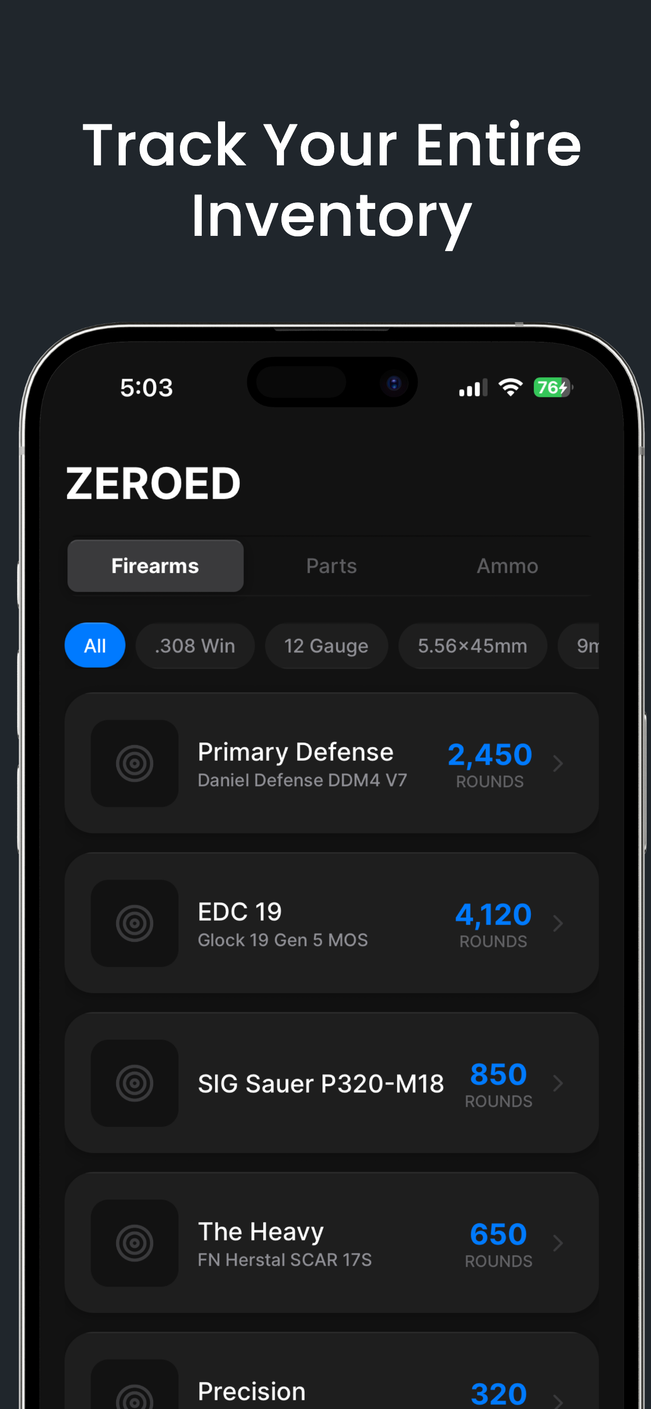 Zeroed: Firearms Inventory screenshot 5