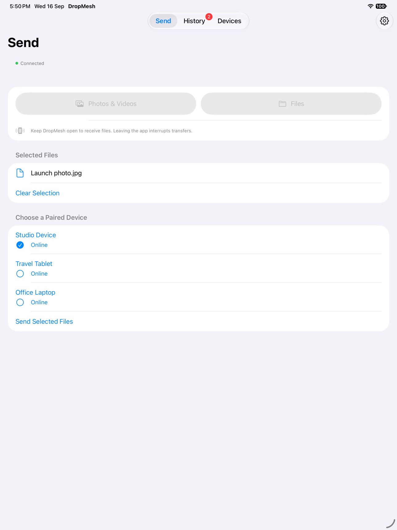 Screenshot 4 of DropMesh Mobile