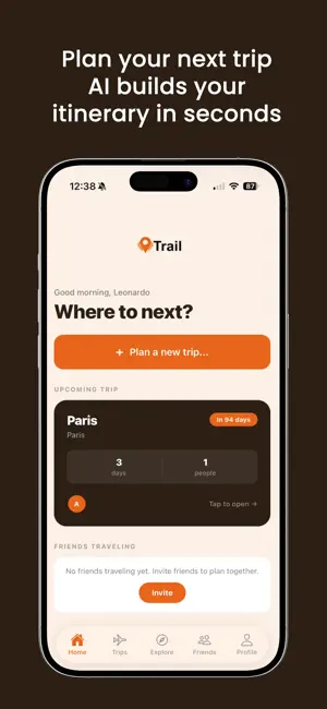 Trail: The AI Travel Planner screenshot 1
