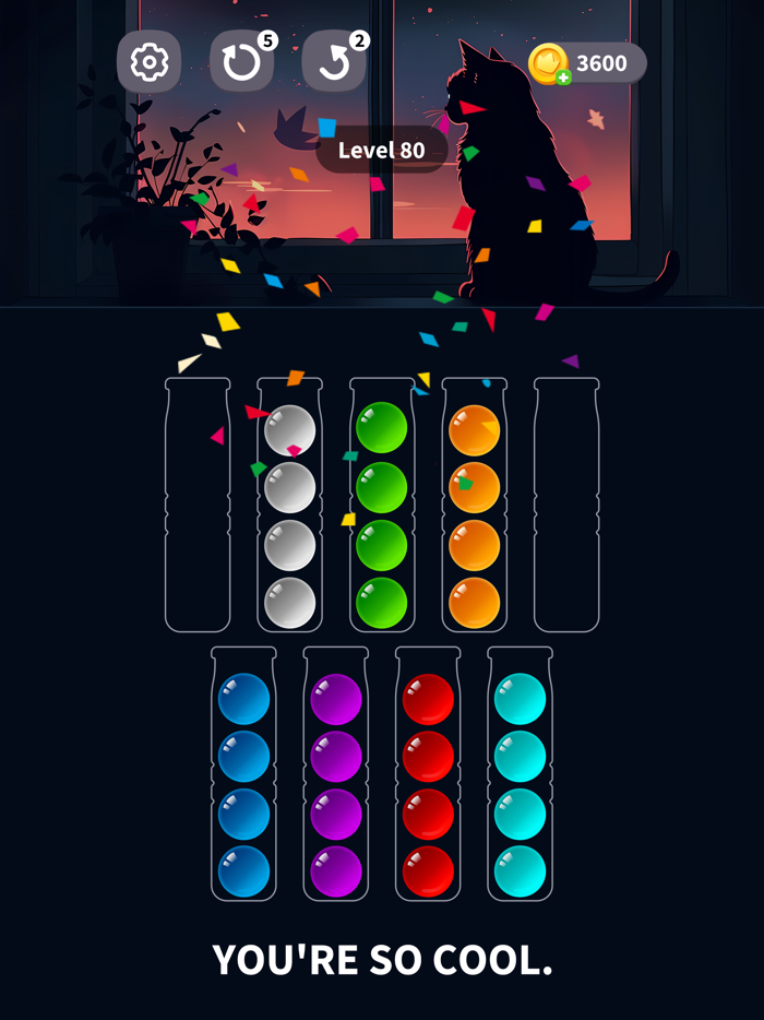 球排序益智解謎遊戲 - 顏色分類解謎益智遊戲