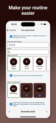SharpMate: Barber Book App screenshot