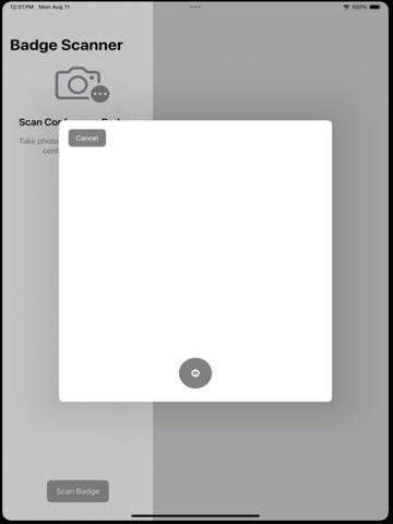 Super Basic Badge Scanner iPad screenshot