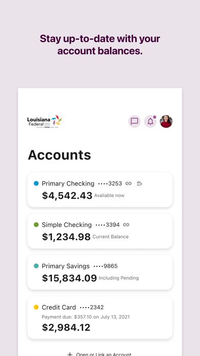 Louisiana FCU Mobile Banking Screenshot 2 - AppWisp.com Louisiana FCU Mobile Banking Screenshot 2 - AppWisp.com
