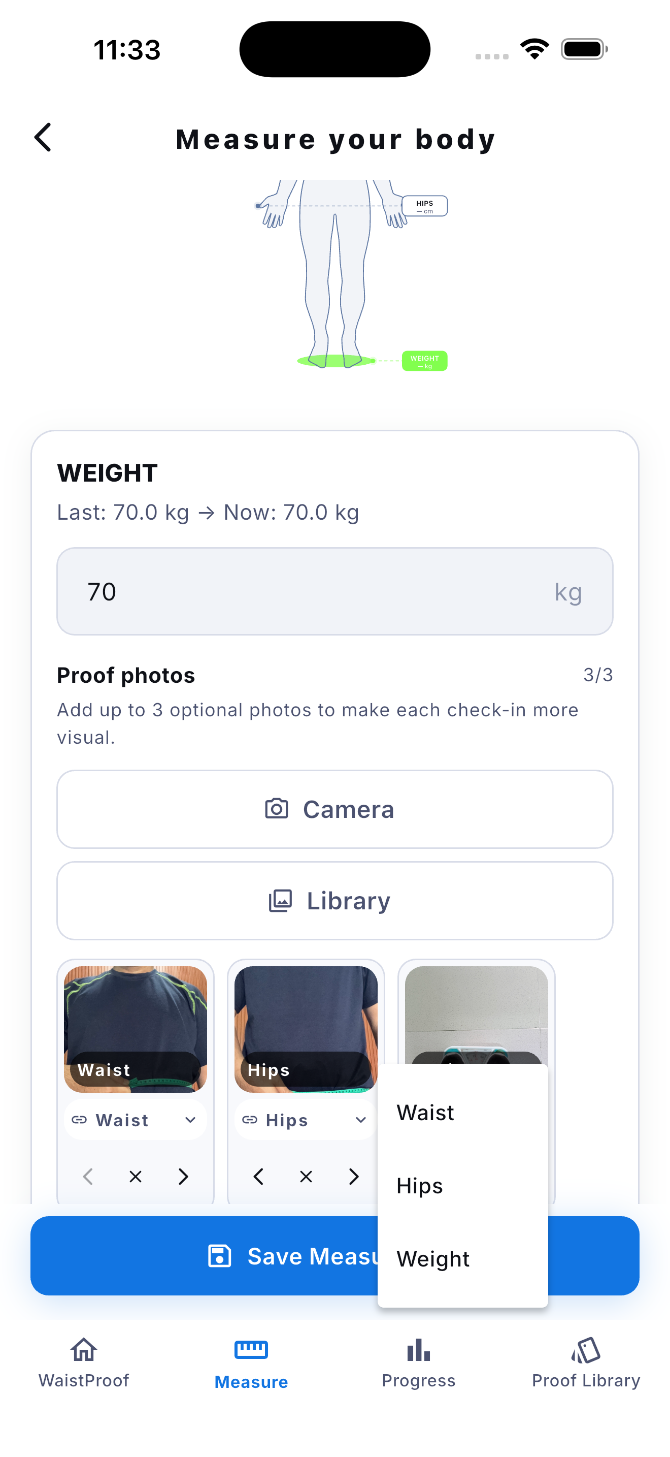 WaistProof: Waist Tracker