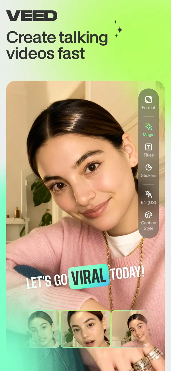 #1. VEED Shorts: AI videos (iOS) Av: VEED Ltd