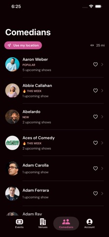 LaughTrack - Stand-Up Near You iPhone screenshot