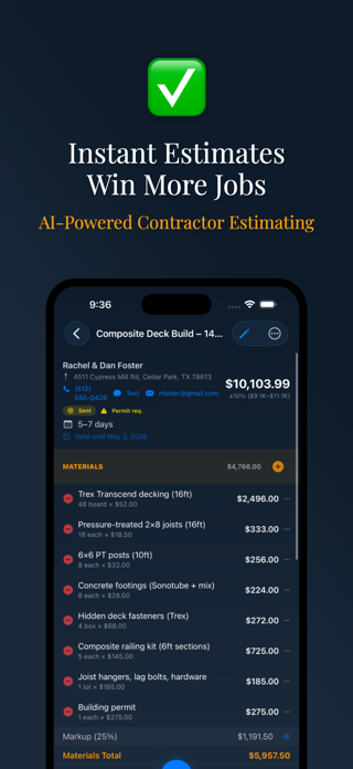 QuickBid Pro Contractor Quotes Screenshot 1 of 8