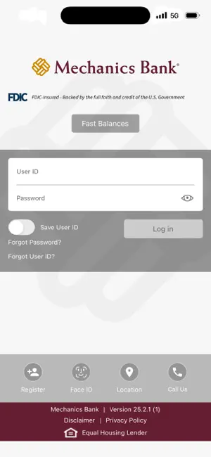 Mechanics Bank Mobile Plus screenshot 1
