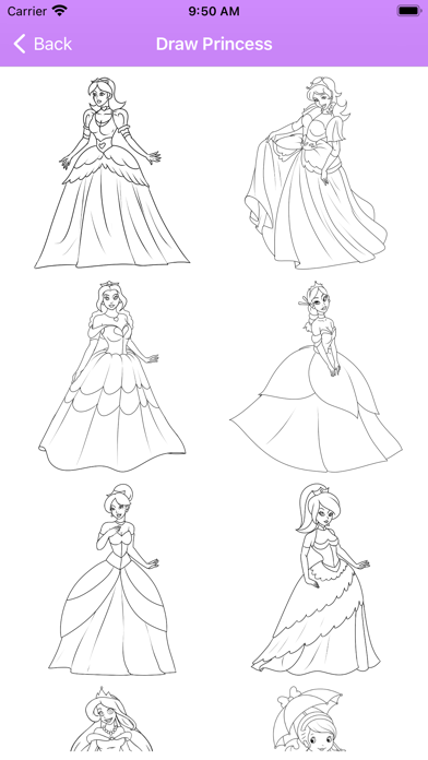Princess Coloring Pages Game Screenshot
