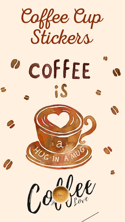 Coffee Cup Stickers Set