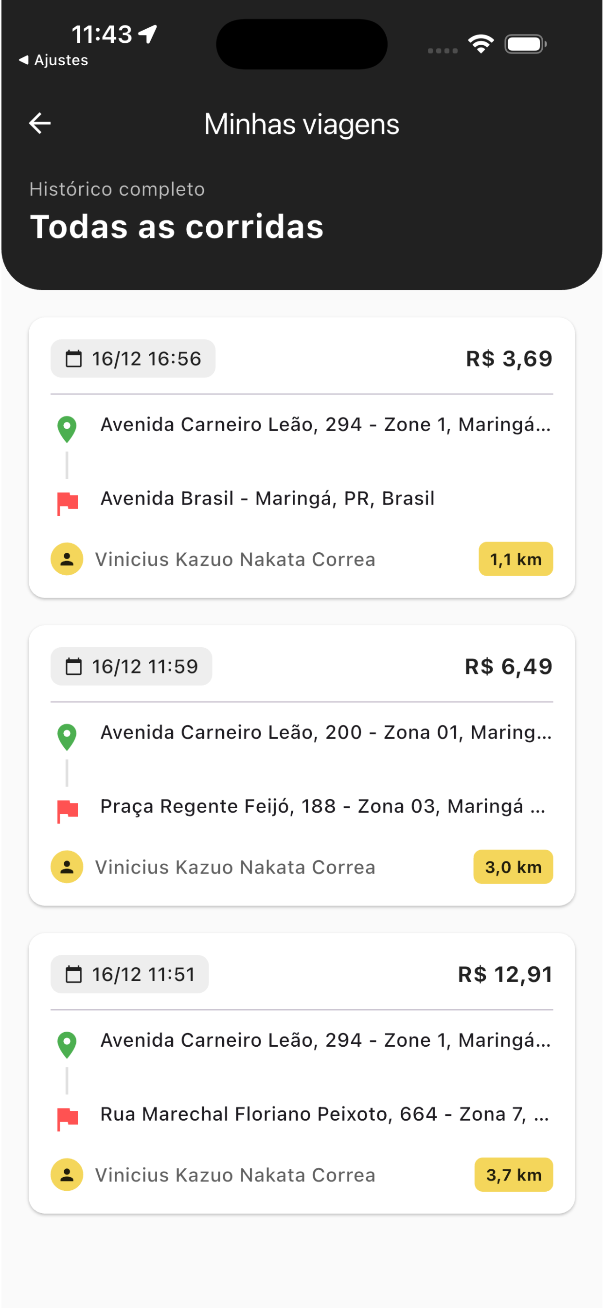 Taxa Real - Driver